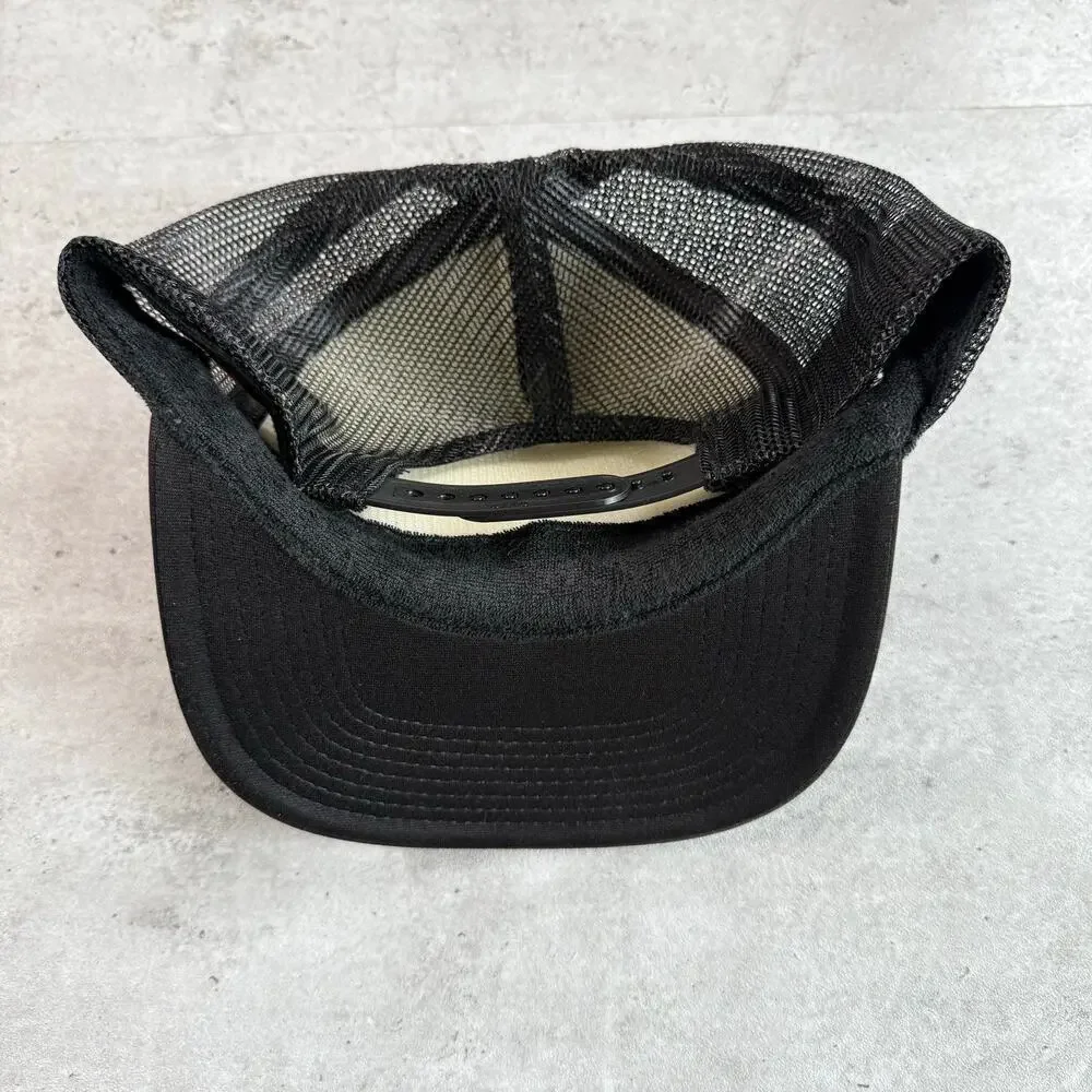 The Mean Black trucker hat Lonesome on'ry and mean black snapback